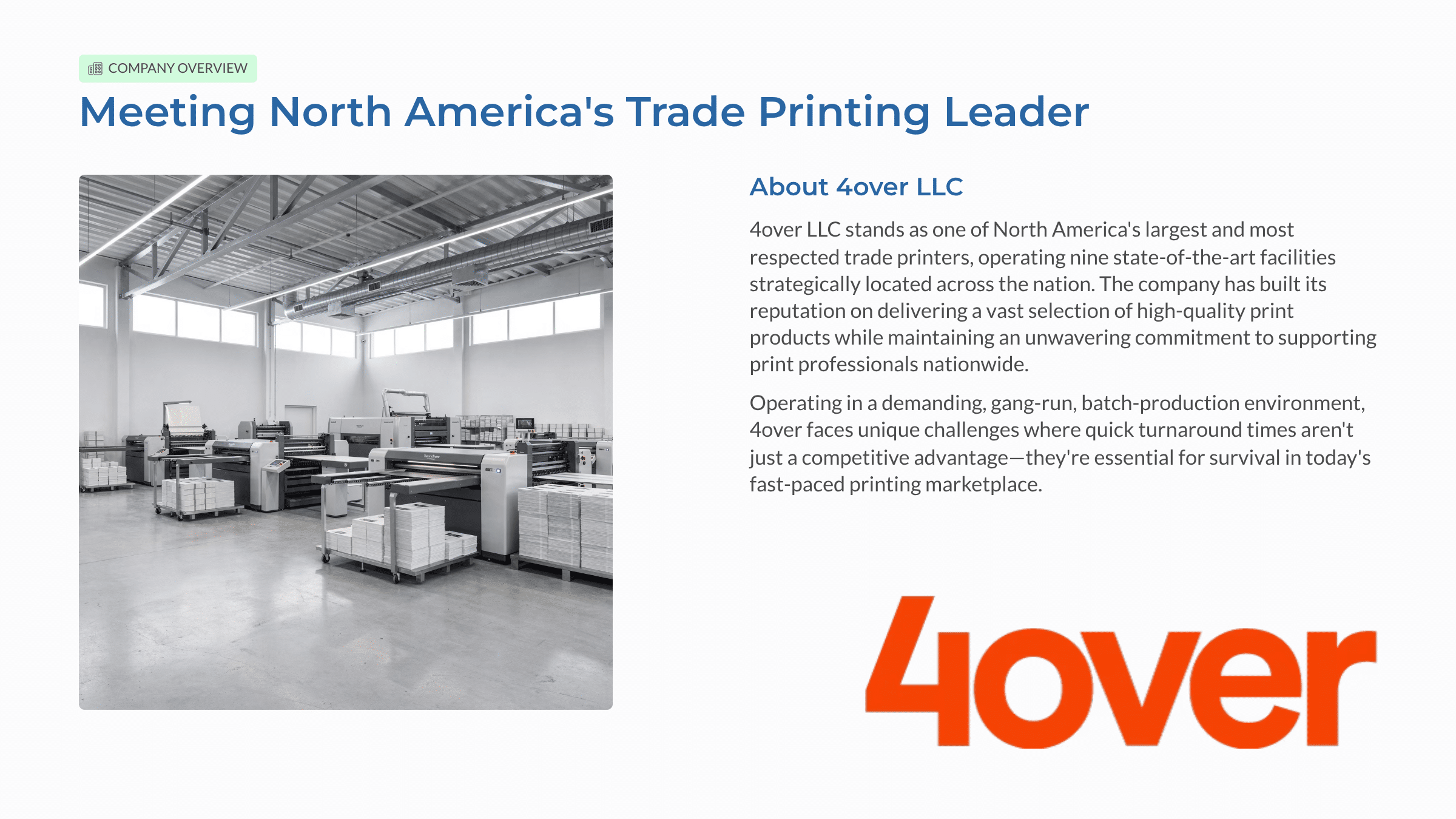 4over: Meeting North America's Trade Printing Leader