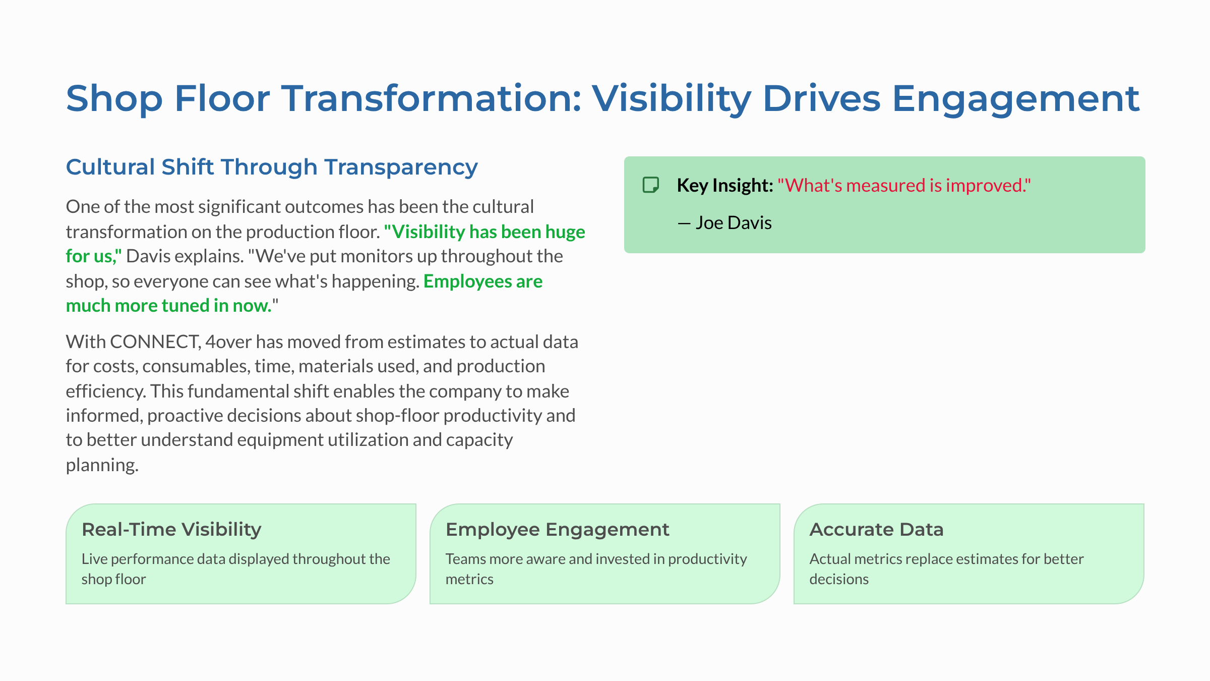 4over: Shop floor transformation and visibility