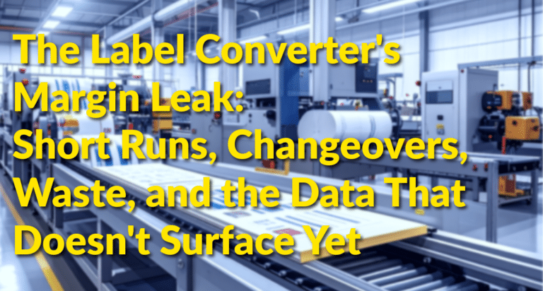 The Label Converter's Margin Leak: Short Runs, Changeovers, Waste, and Unseen Data